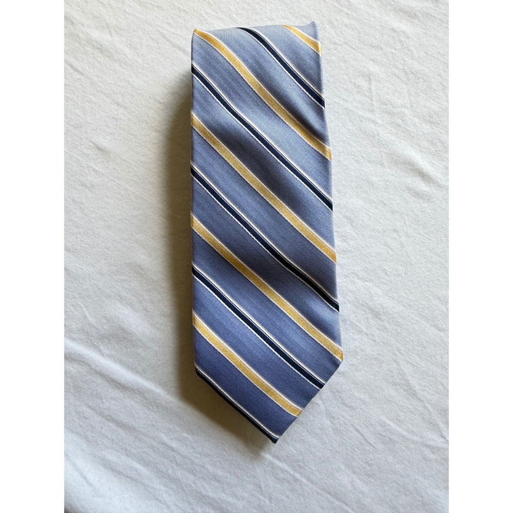 Chaps by Ralph Lauren Mens Striped 100% Silk Necktie Old Money Preppy Formal